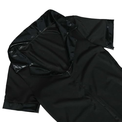 Generisch Zapatos medievales para hombre, disfraz de oficial para mujer, para Halloween, juegos de rol y actuaciones escénicas, cosplay, disfraz de mujer sexy, Negro , XXL