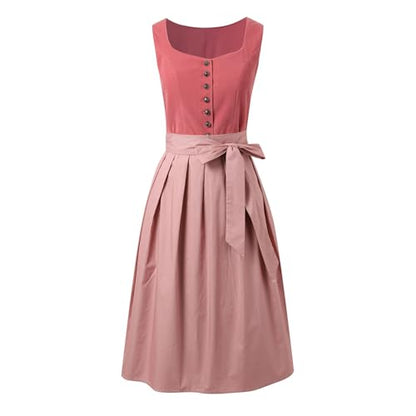 Vestido tradicional tirolés elegante para cosplay, vestido de patio, disfraz para mujer, fiesta de cerveza, fiesta de Halloween, temática histórica, Rojo sandía, L