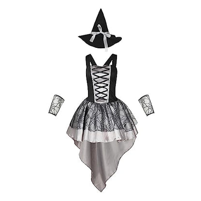 Generisch Colcha medieval para disfraz de Halloween, de malla, multicolor, para reunión de fiestas, cosplay, para mujer, disfraz de cosplay de látex (plateado, M)