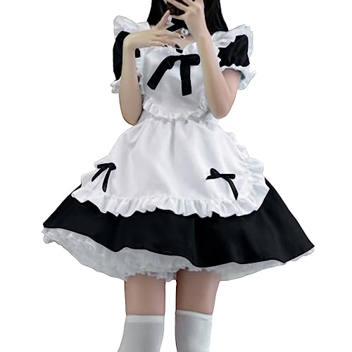 Generisch Disfraz de Halloween para mujer, vestido de escenario, Oktoberfest, escultura, vestido gótico con corsé (negro, XXXL)