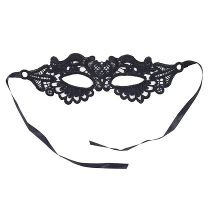 Máscara de encaje negro sexy para fiesta de Halloween